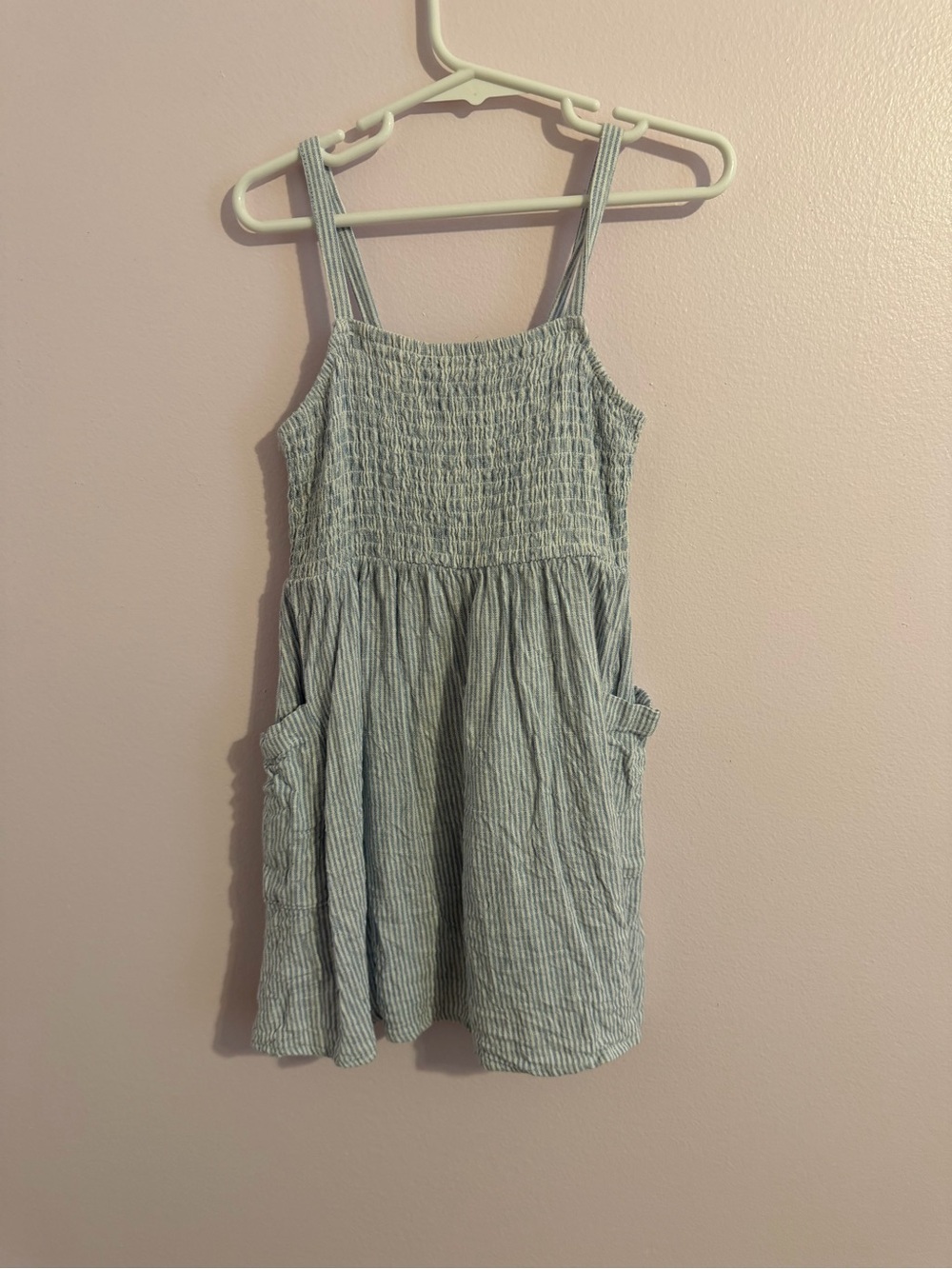 Copper Key Mint Green Striped Smocked Sundress with Pockets
